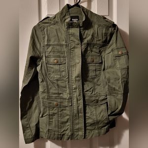 Kensie Jeans Womens Size X Small Green Zip Up Casual Jacket